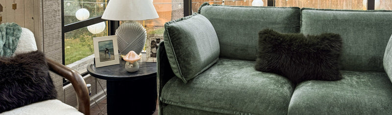 10 Stylish Ways to Style a Dark Green Couch Living Room Ideas