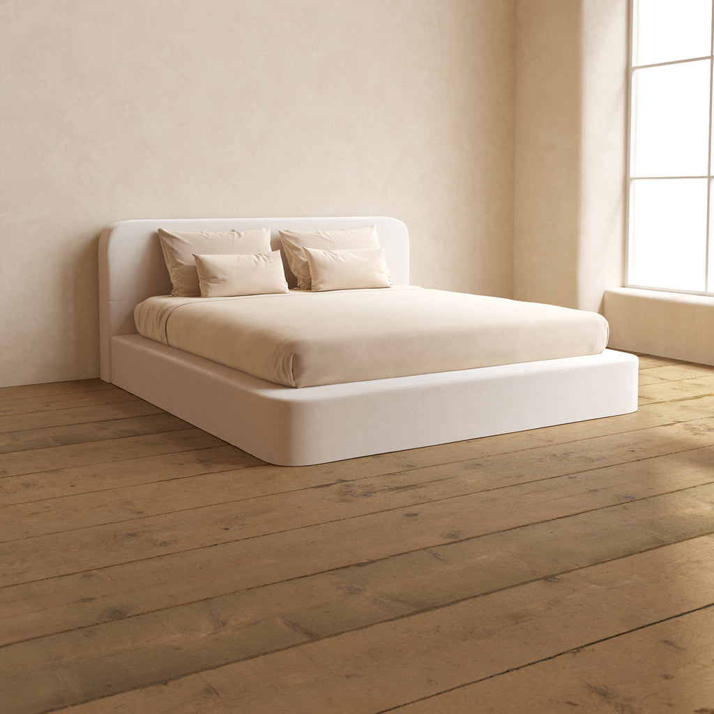 King Platform Bed + Headboard