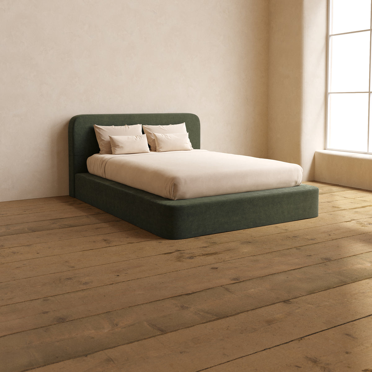 Slipcover Only - Queen Upholstered Platform Bed + Headboard | Luxe Cor