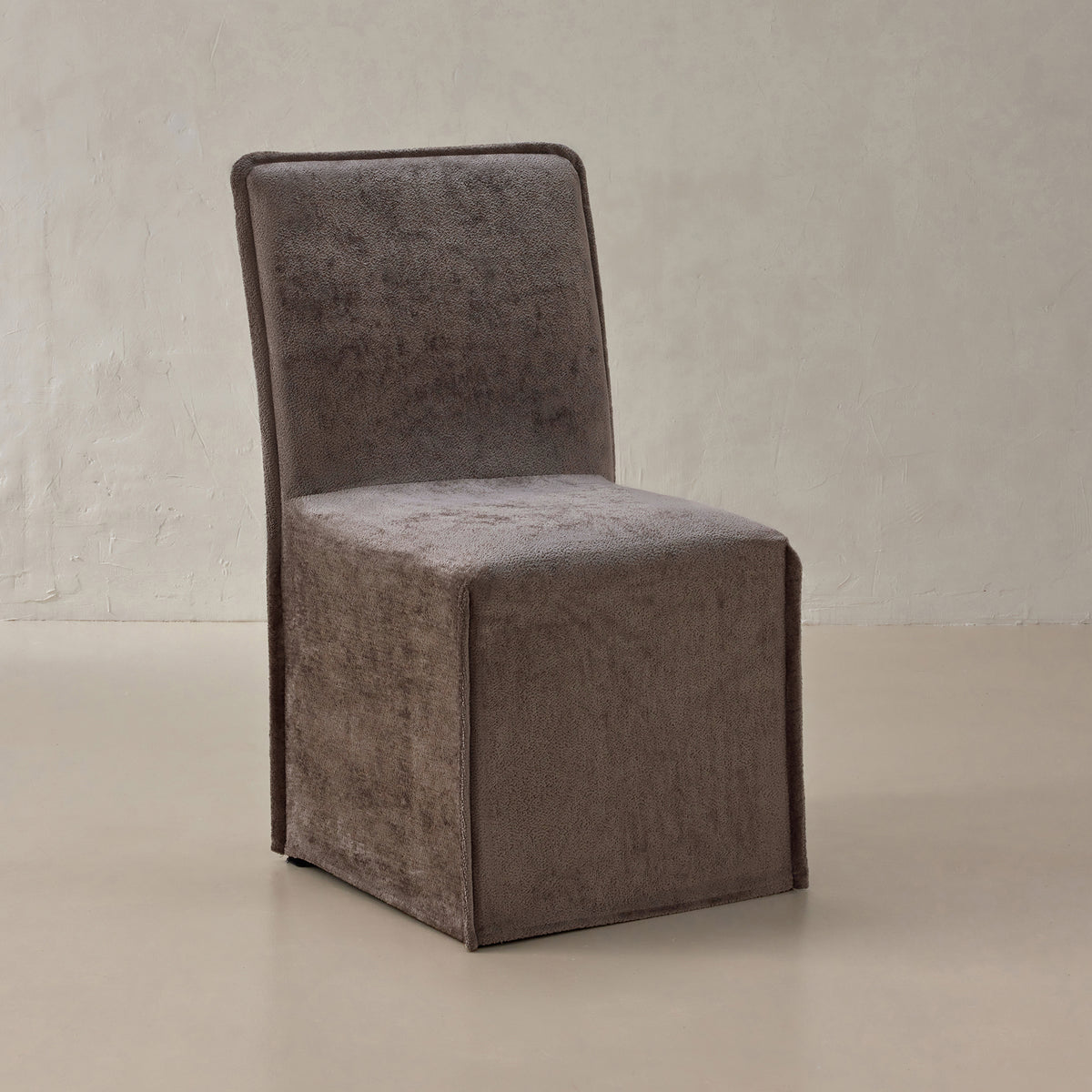 Washable Upholstered Dining Chair | 19” Back Height in Caviar
