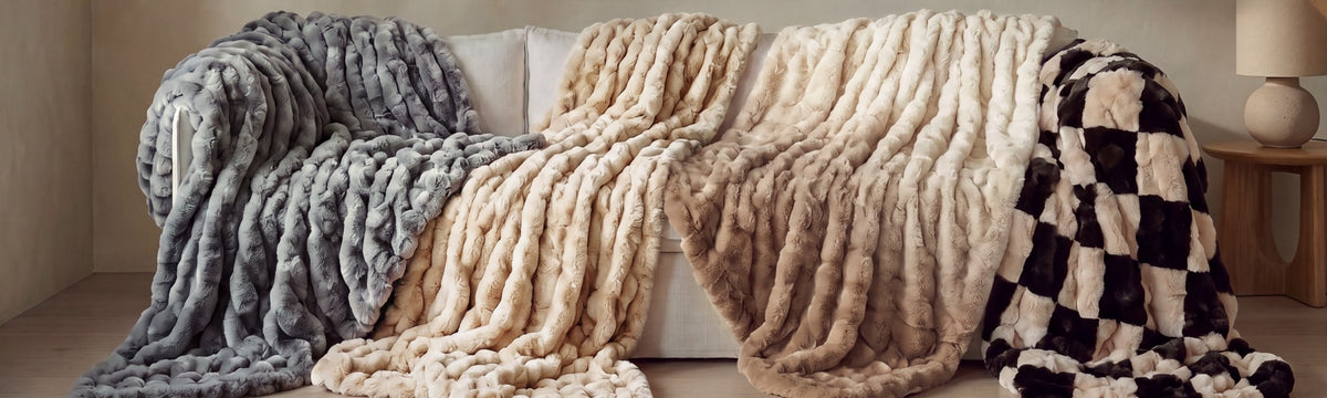 Lifestyle banner image of a modular 3-seater sectional sofa with blankets in a real home setting, highlighting a 30-day risk-free trial.