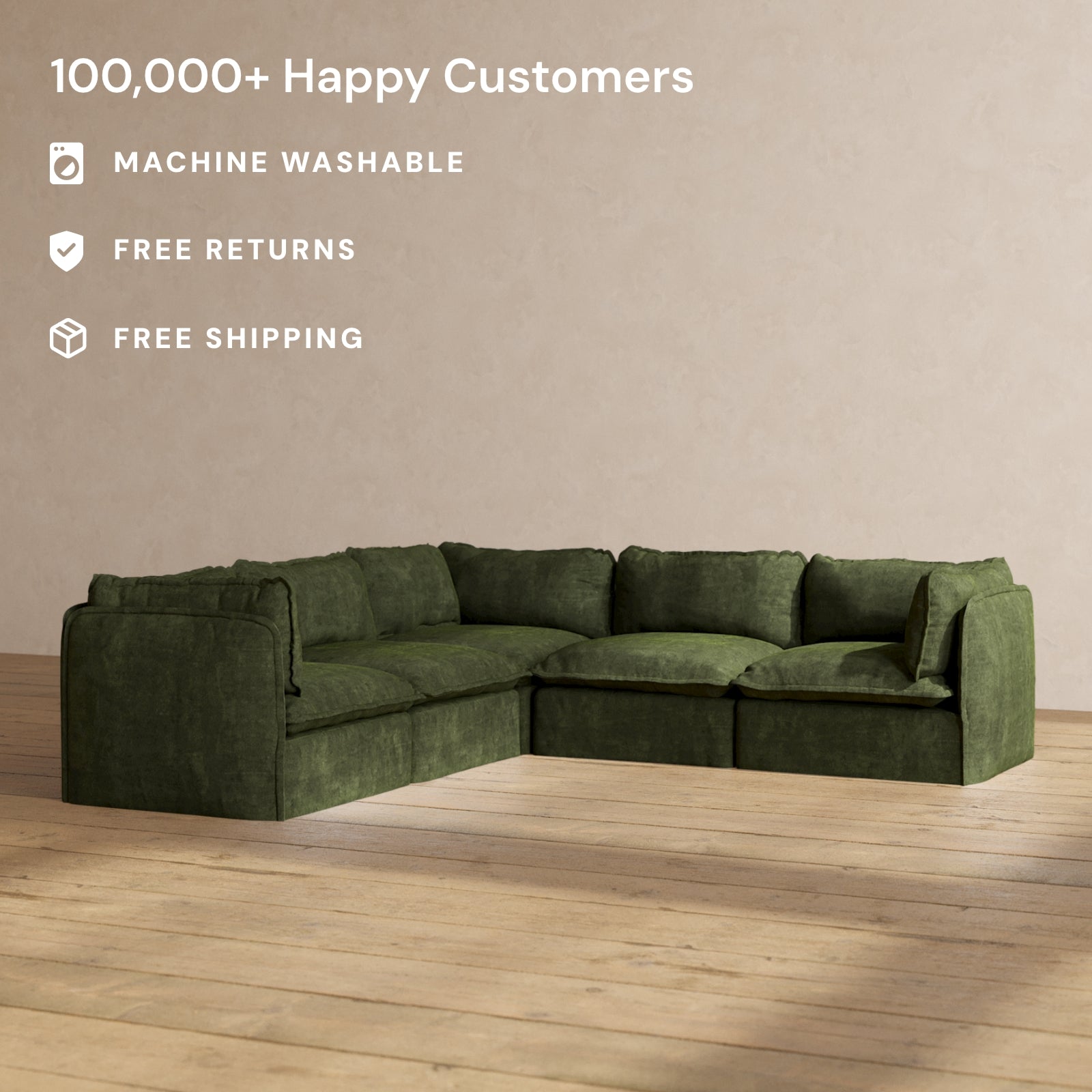 Denver 5 seater modular chaise shop
