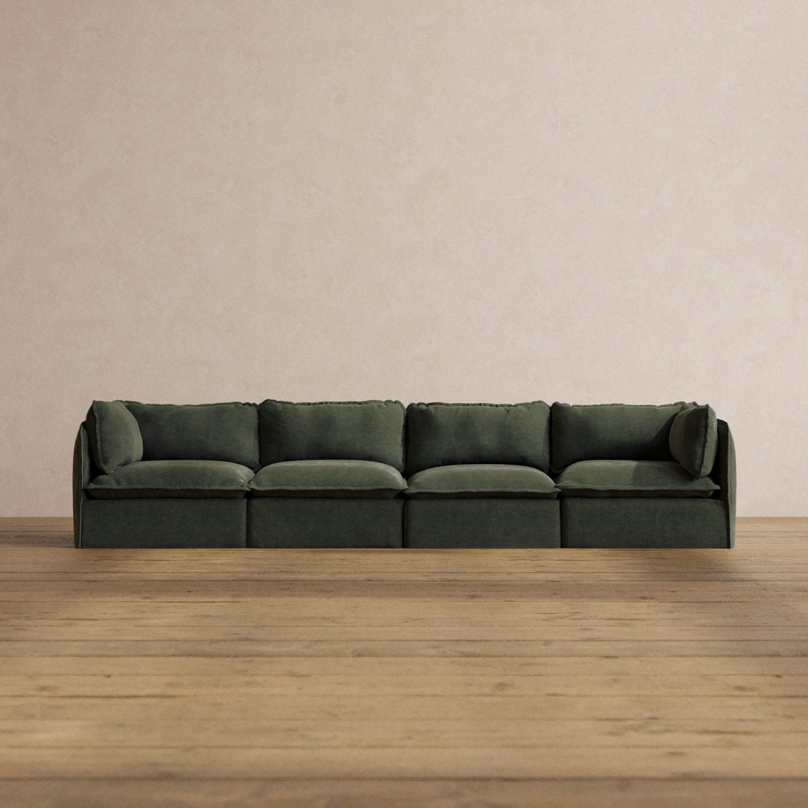 Modular Washable 4-Seater in Olivine | Memorix+ Seat | Contour Pillow