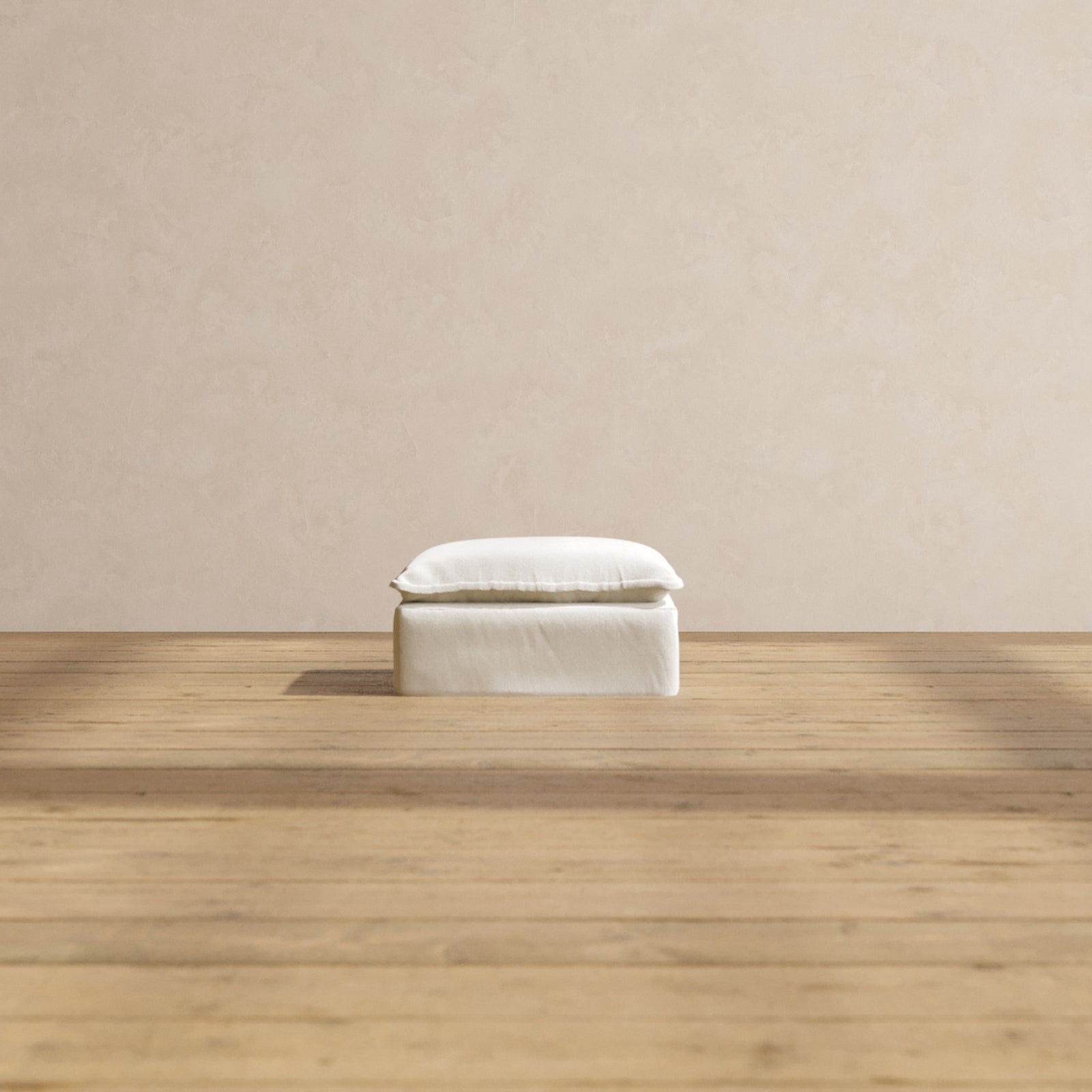 Modular Washable Ottoman in Eggshell | Deluxe+ Seat