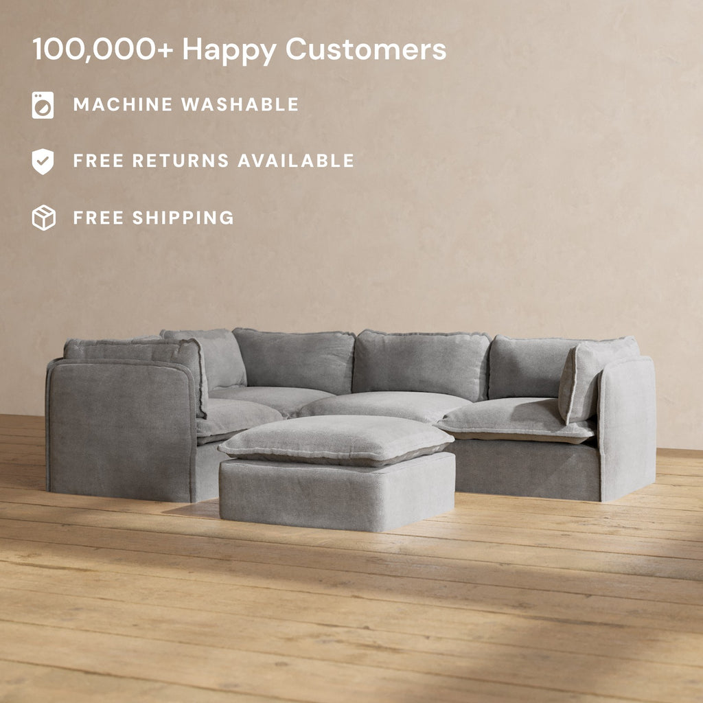 Washable 4-Seater Corner Sectional - 60% OFF | Anabei