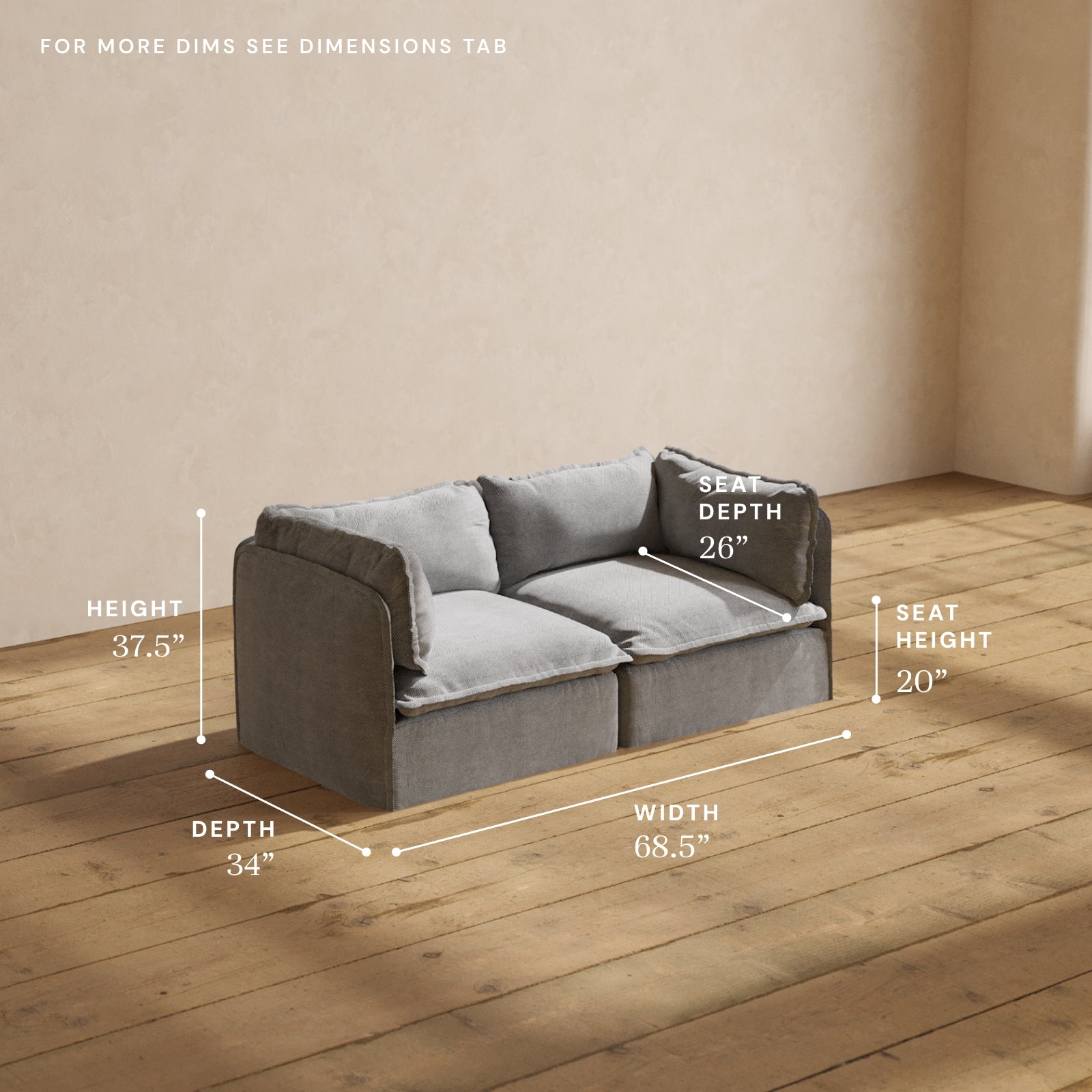 Washable 2-Seater Sofa - 60% OFF | Anabei