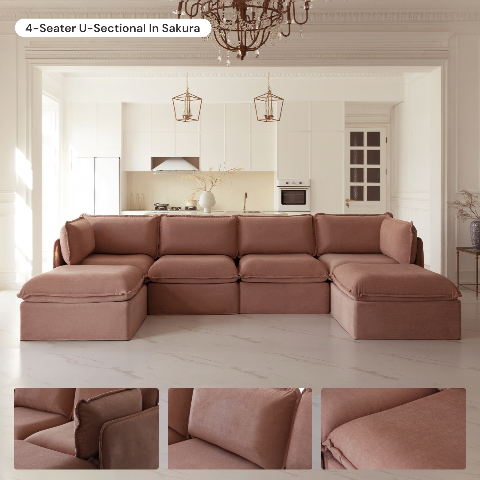 Washable 3-Seater Sectional - 60% OFF | Anabei